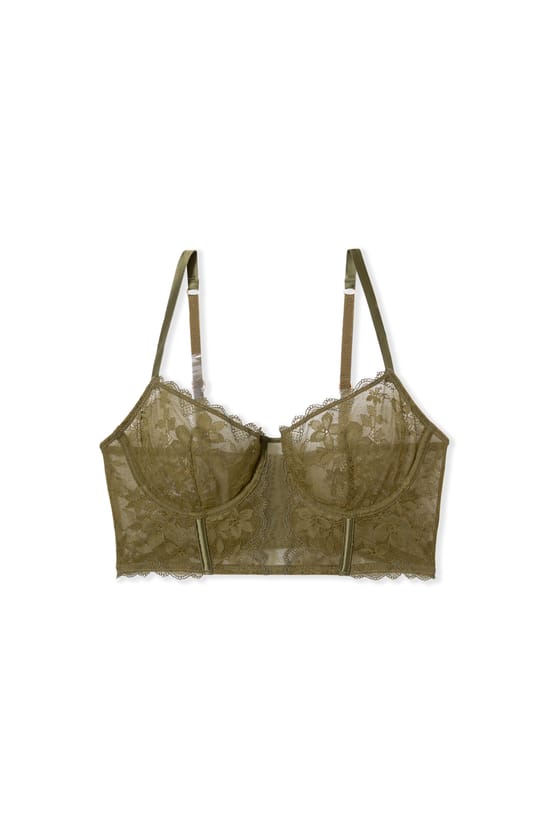 Soutien-gorge bustier en dentelle;${refinementColor}