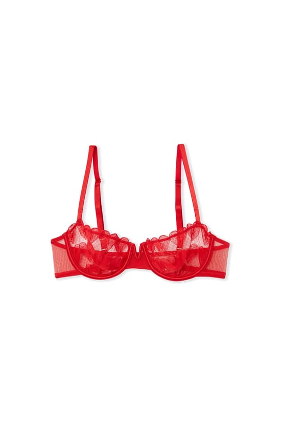 Bra N.9 - Balconette with Heart Embroidery;${refinementColor}
