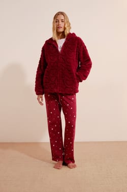 Ensemble de pyjama 3 pi&egrave;ces avec coton &agrave; motifs c&oelig;urs;${refinementColor}
