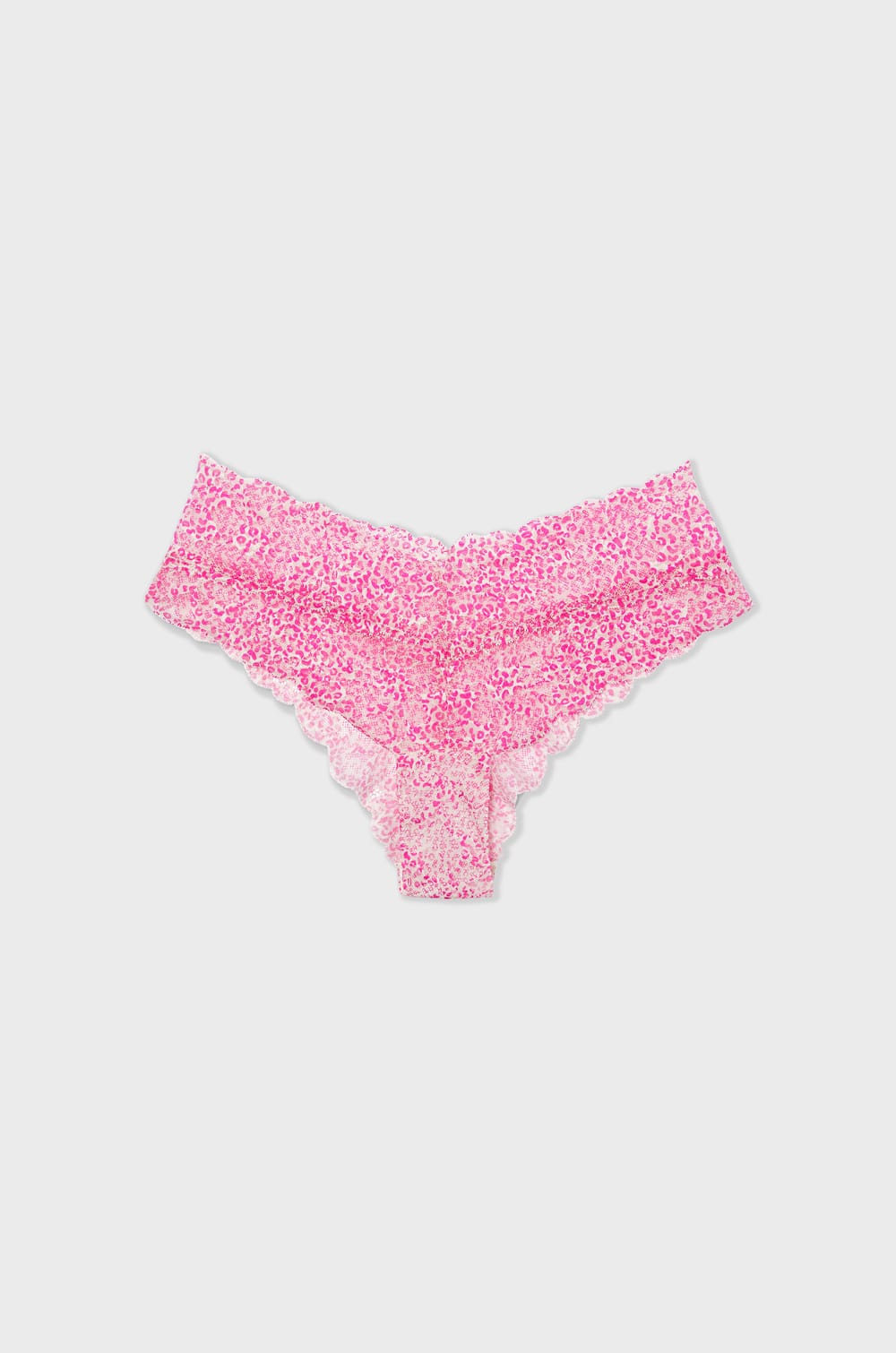 Braguita brasileña en V de encaje estampado;${refinementColor}