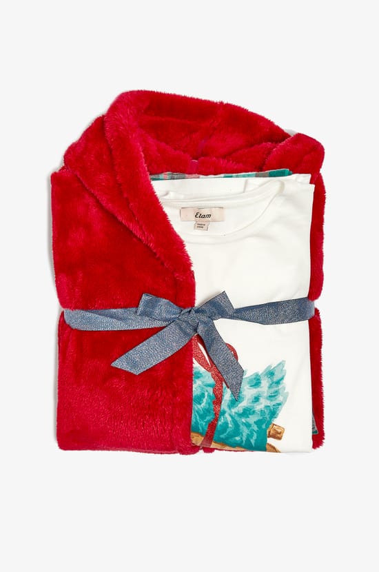 Ensemble 3 pièces de pyjamas veste polaire;${refinementColor}