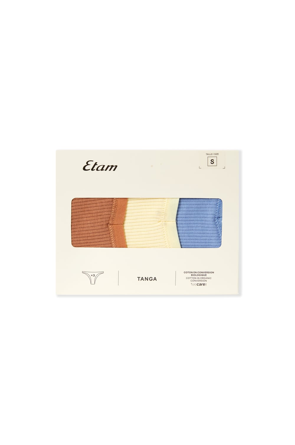 Lot de 3 tangas en coton;${refinementColor}