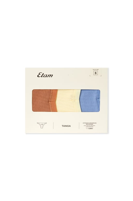Set Of 3 Cotton Thongs;${refinementColor}