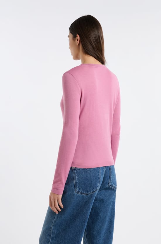 Pull col rond en laine;${refinementColor}