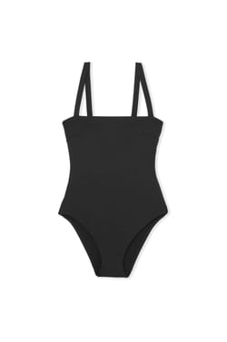 One-Piece Shaping Swimsuit with Square Neckline;${refinementColor}