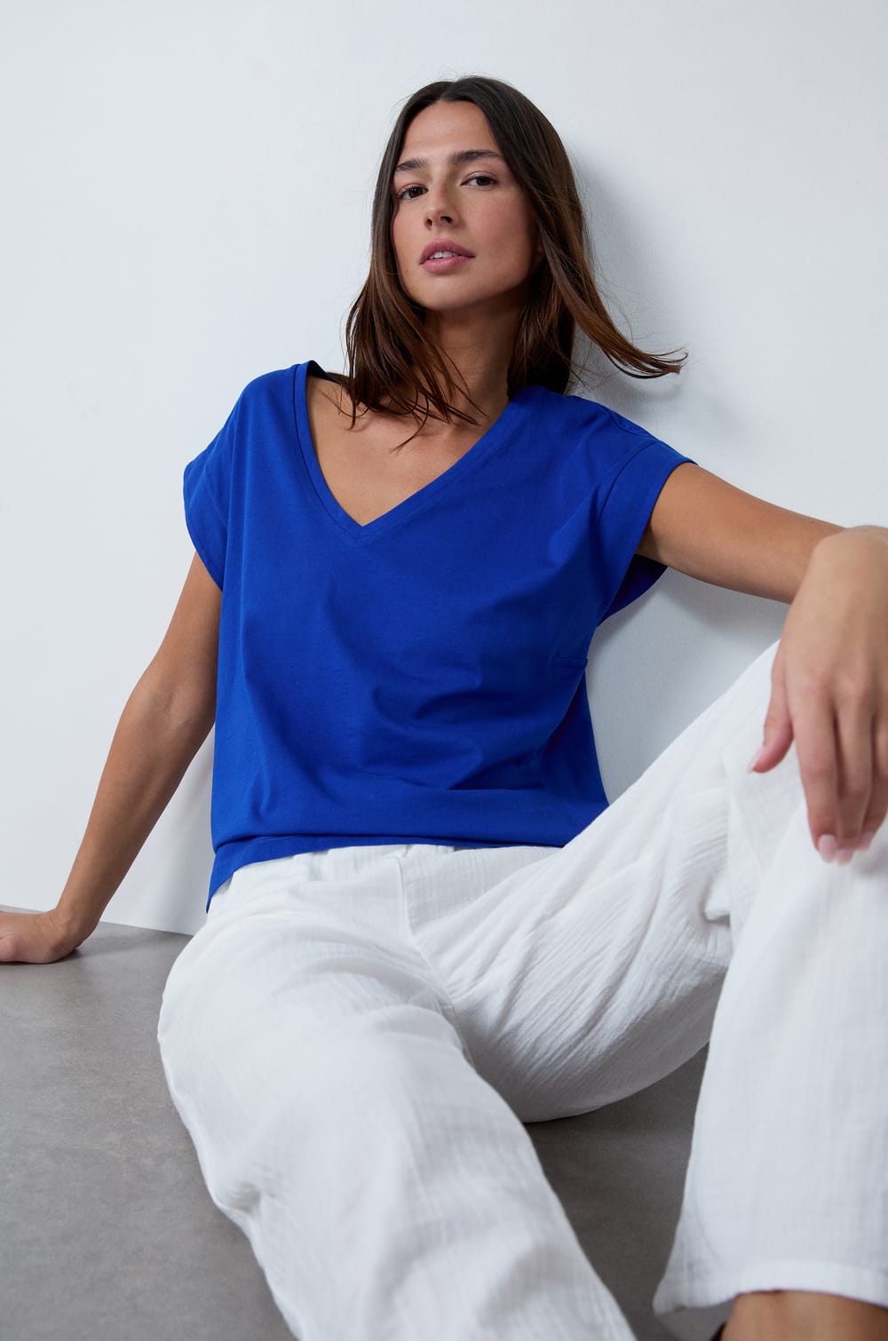 Short-sleeved cotton T-shirt;${refinementColor}