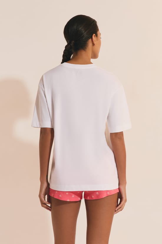 T-shirt  de pyjama manches courtes en coton;${refinementColor}