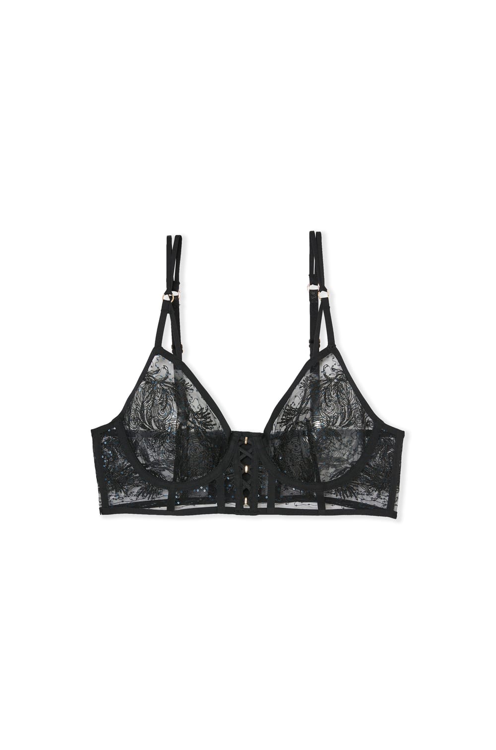 Sujetador bustier de encaje;${refinementColor}