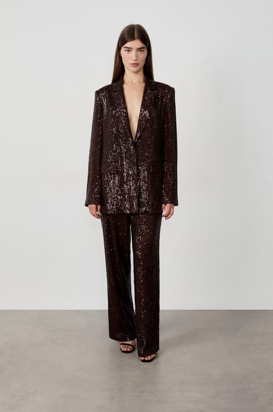 Wide-leg sequin trousers;${refinementColor}
