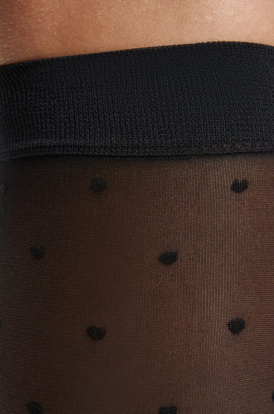 Chaussettes transparentes à motifs;${refinementColor}