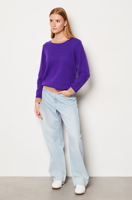 Pull col rond cachemire;${refinementColor}