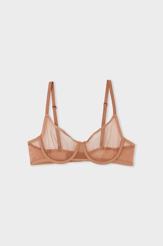 Soutien-gorge balconnet en tulle;${refinementColor}