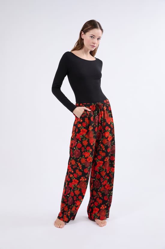 Pantalon de pyjama à motifs;${refinementColor}