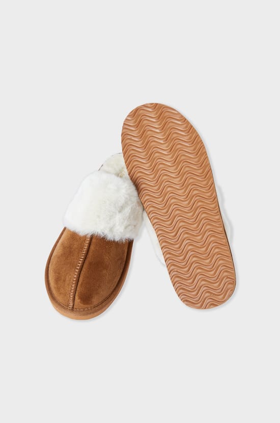 Lined mule slippers;${refinementColor}