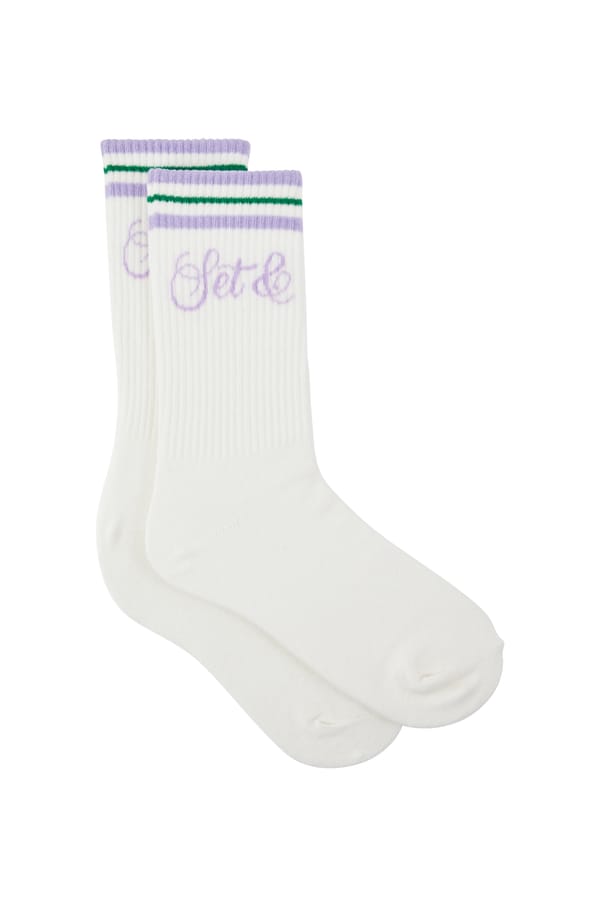 Chaussettes en coton avec écriture