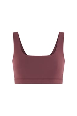 Brassi&egrave;re sans armature &agrave; encolure carr&eacute;e en microfibre - Maintien moyen;${refinementColor}