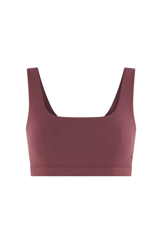 Brassi&egrave;re sans armature &agrave; encolure carr&eacute;e en microfibre - Maintien moyen;${refinementColor}