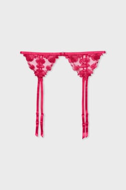Floral Lace Garter Belt;${refinementColor}
