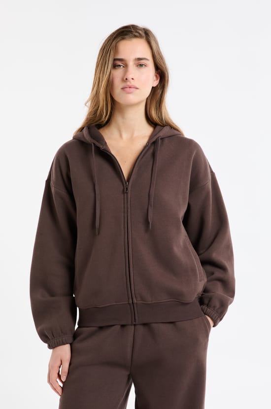 Hooded Jacket with Cotton;${refinementColor}