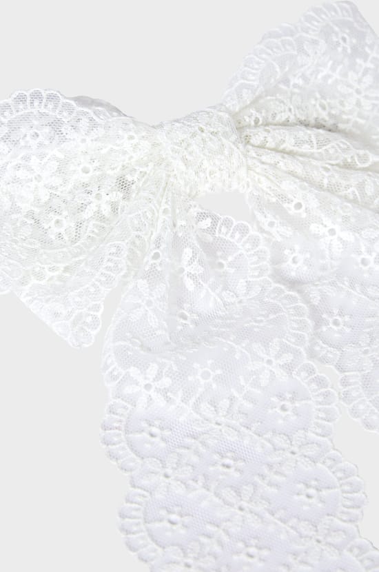 Barrette avec noeud brodé;${refinementColor}