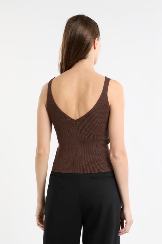 Débardeur côtelé irisé;${refinementColor}