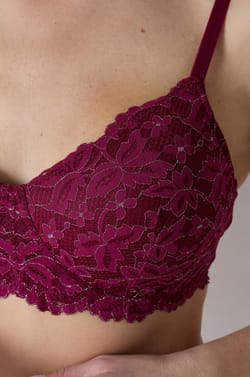 Błyszczący biustonosz bez fiszbin z cienkimi miseczkami po mastektomii;${refinementColor}