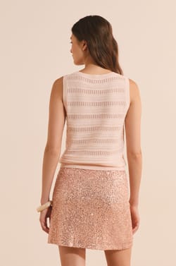 Top en maille ajour&eacute;e;${refinementColor}