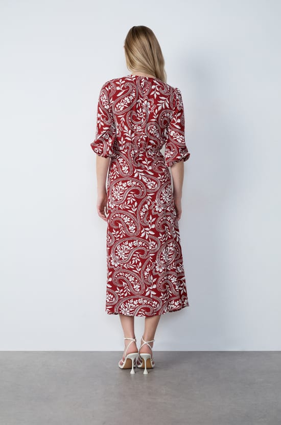 Robe longue à motifs;${refinementColor}