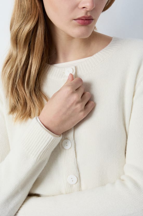 Short Buttoned Cardigan;${refinementColor}
