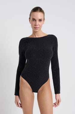 Iridescent organic cotton bodysuit;${refinementColor}