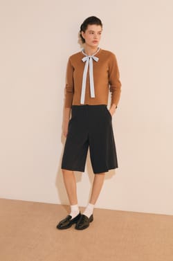 Cardigan &agrave; manches longues avec lien &agrave; nouer;${refinementColor}