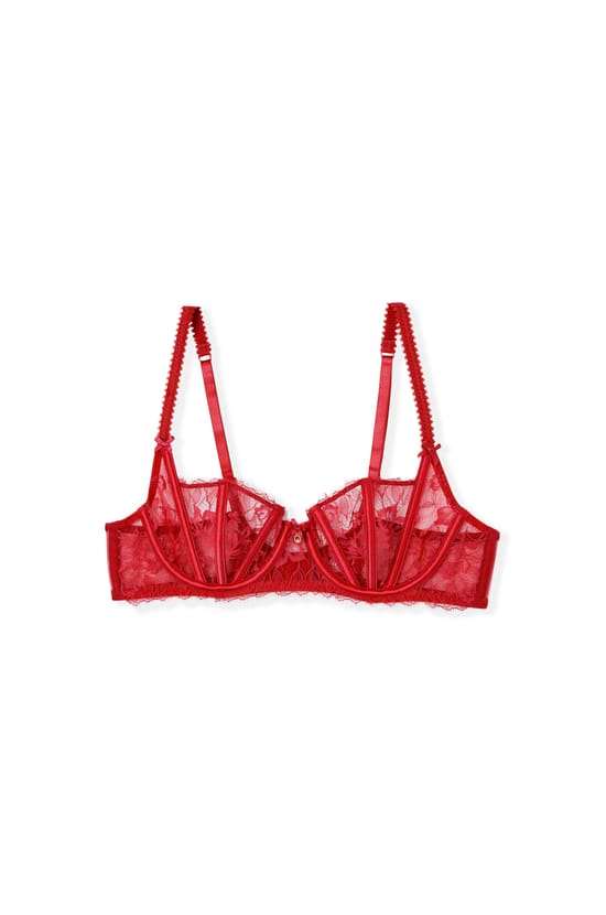 Soutien-gorge corbeille en satin et dentelle eyelash;${refinementColor}