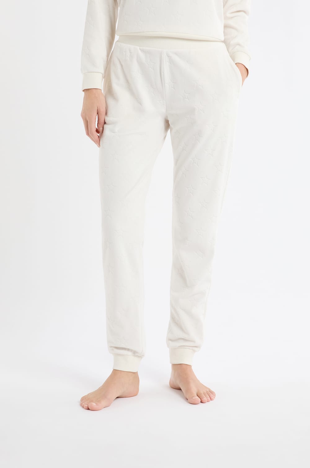 Pantalon pyjama à motif étoile;${refinementColor}