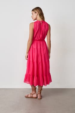 Long V-neck Dress;${refinementColor}