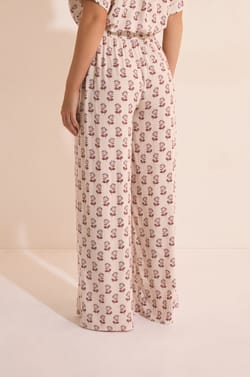 Pantalon de pyjama &eacute;lastiqu&eacute; &agrave; motifs;${refinementColor}