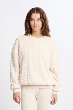 Fleece-Effect Sweatshirt;${refinementColor}