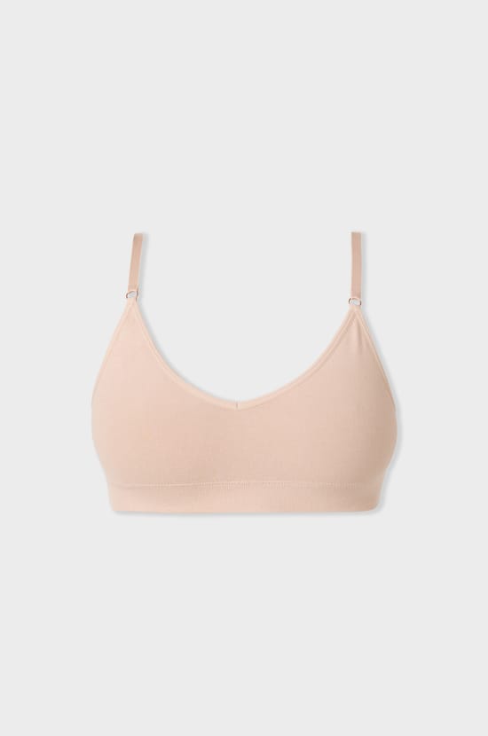 Optimal comfort cotton bralette;${refinementColor}