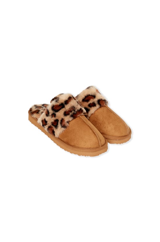 Chaussons mules &agrave; motif l&eacute;opard;${refinementColor}