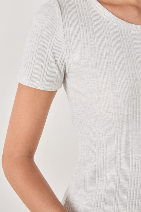 T-shirt de pyjama en coton côtelé;${refinementColor}