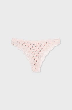 Cotton Brazilian brief with lace details;${refinementColor}