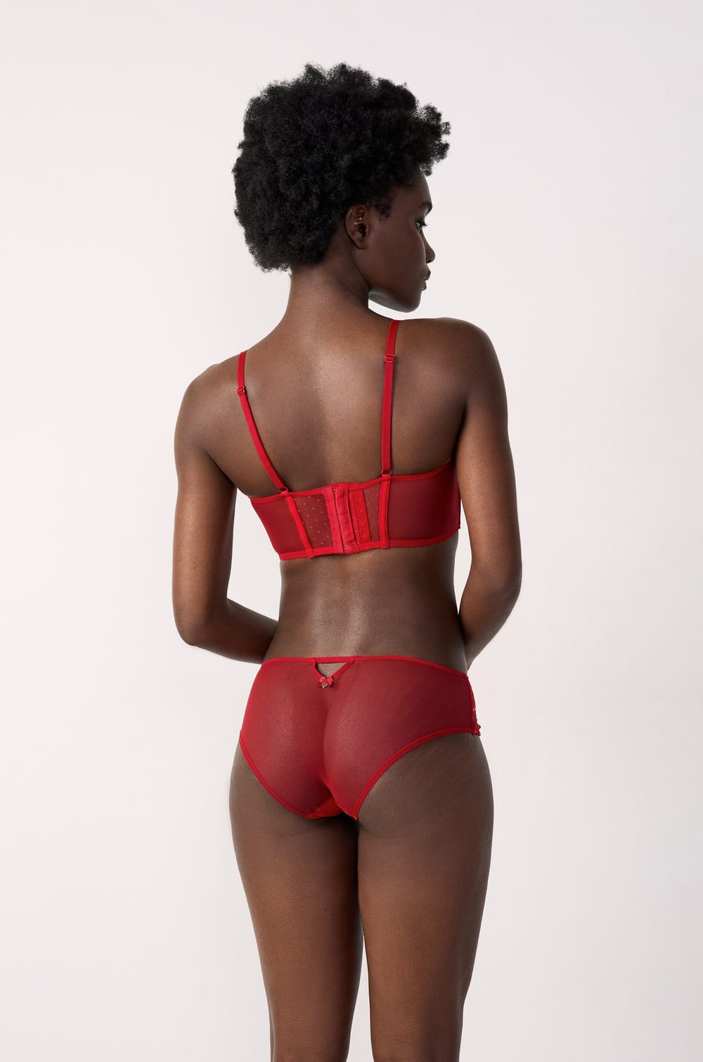 Embroidered Tulle Boyshorts;${refinementColor}