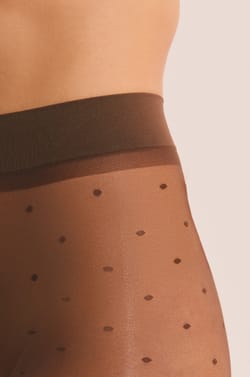 Collant transparent &agrave; pois - 15 Deniers;${refinementColor}