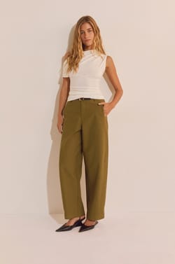 Pantalon avec coton;${refinementColor}