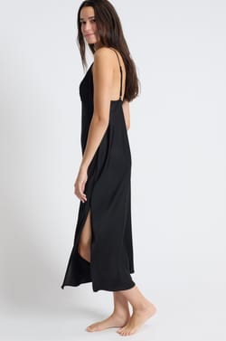 Long Satin Nightdress;${refinementColor}