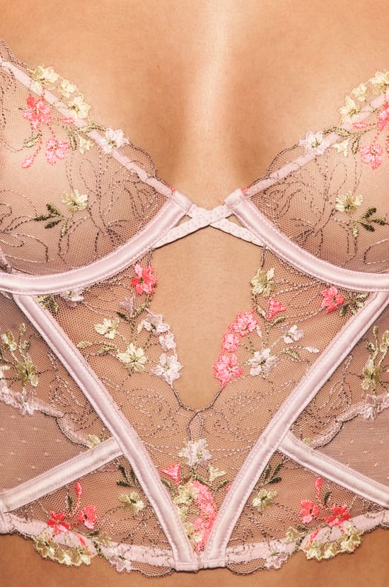 Soutien-gorge bustier en broderie;${refinementColor}