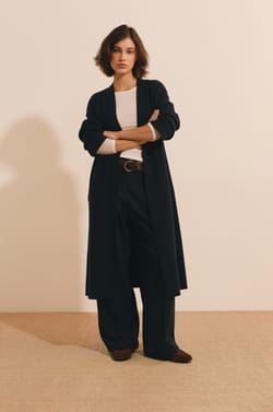 Manteau long fluide;${refinementColor}