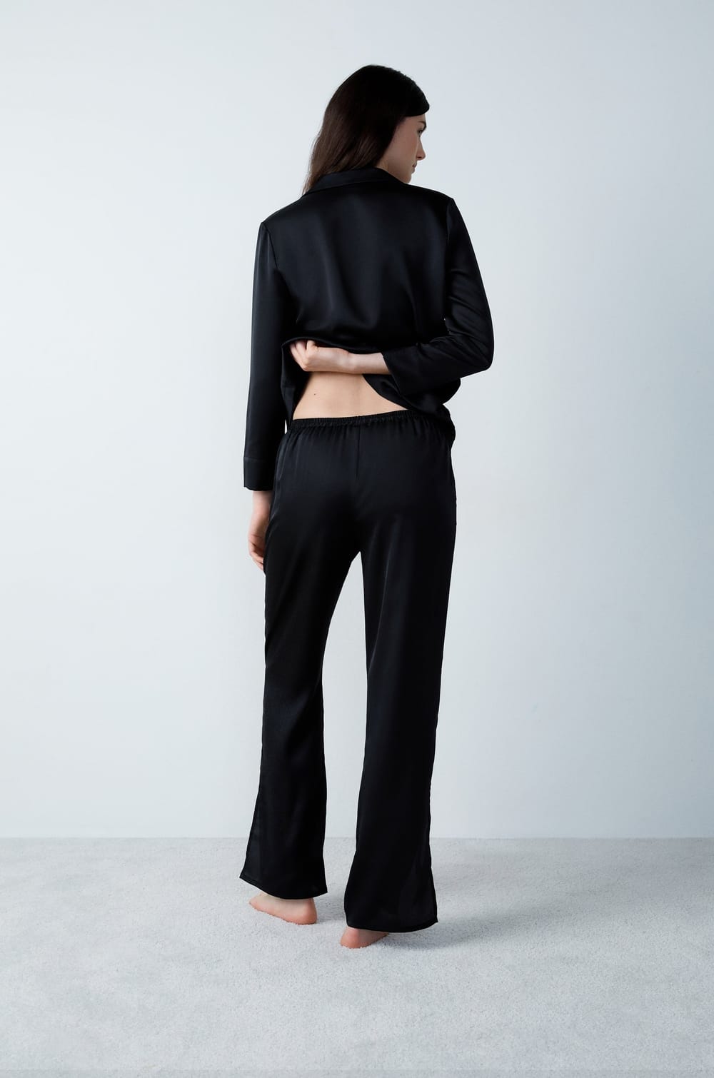 Satin Pyjama Bottoms;${refinementColor}