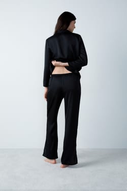 Satin Pyjama Bottoms;${refinementColor}