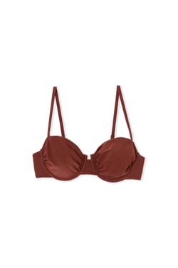 Top de bikini satinado con copas extra&iacute;bles;${refinementColor}