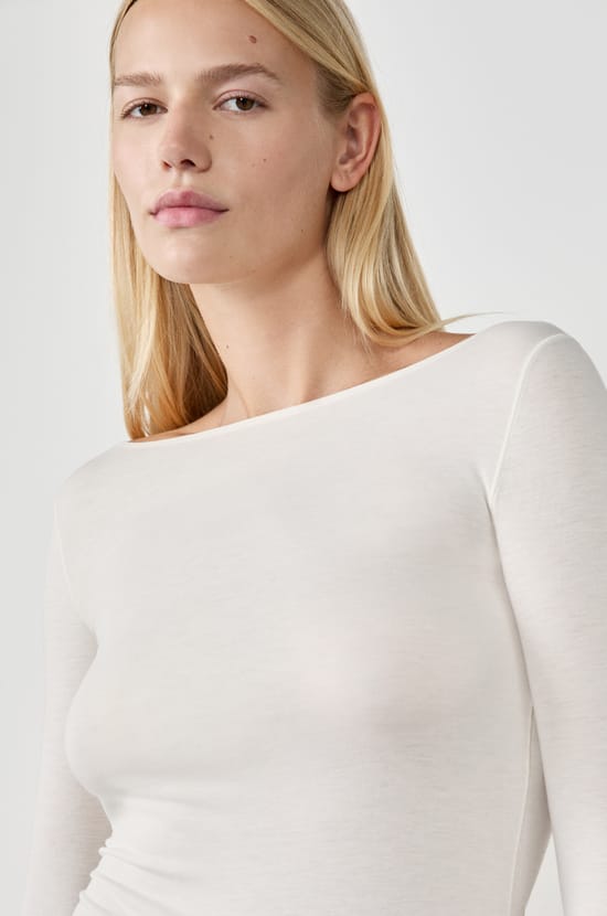 T-shirt thermique col bateau;${refinementColor}